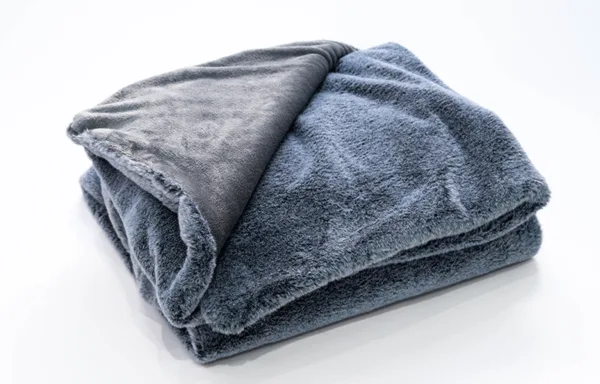 Dark blue faux fur blanket