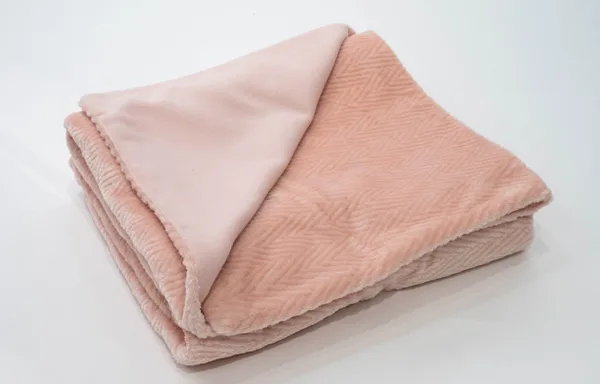 Pink Embossed Flannel Blanket