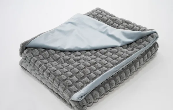 Grey checkered blanket