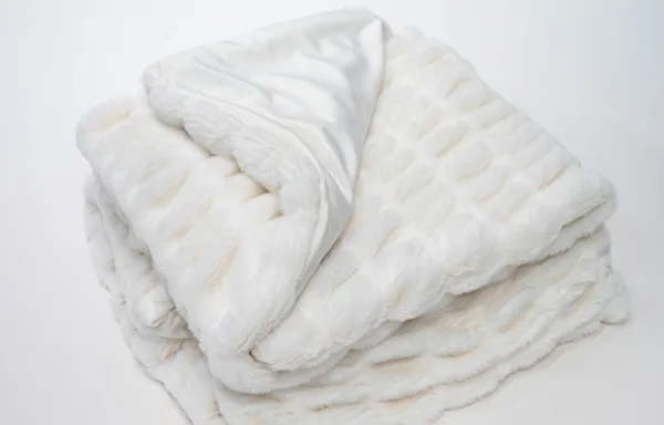 White rabbit fur blanket