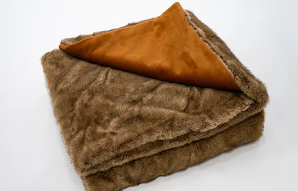 Brown faux fur blanket