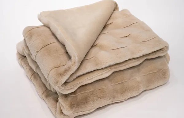 Double layer rabbit wool blanket