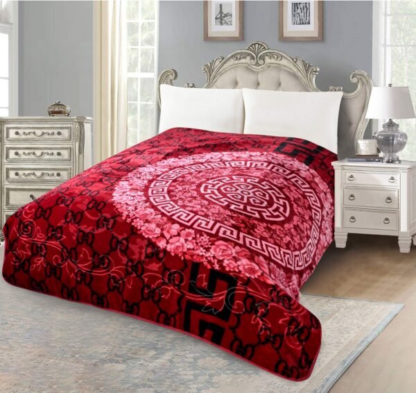 Thick Plush Raschel Throw Blanket for Home